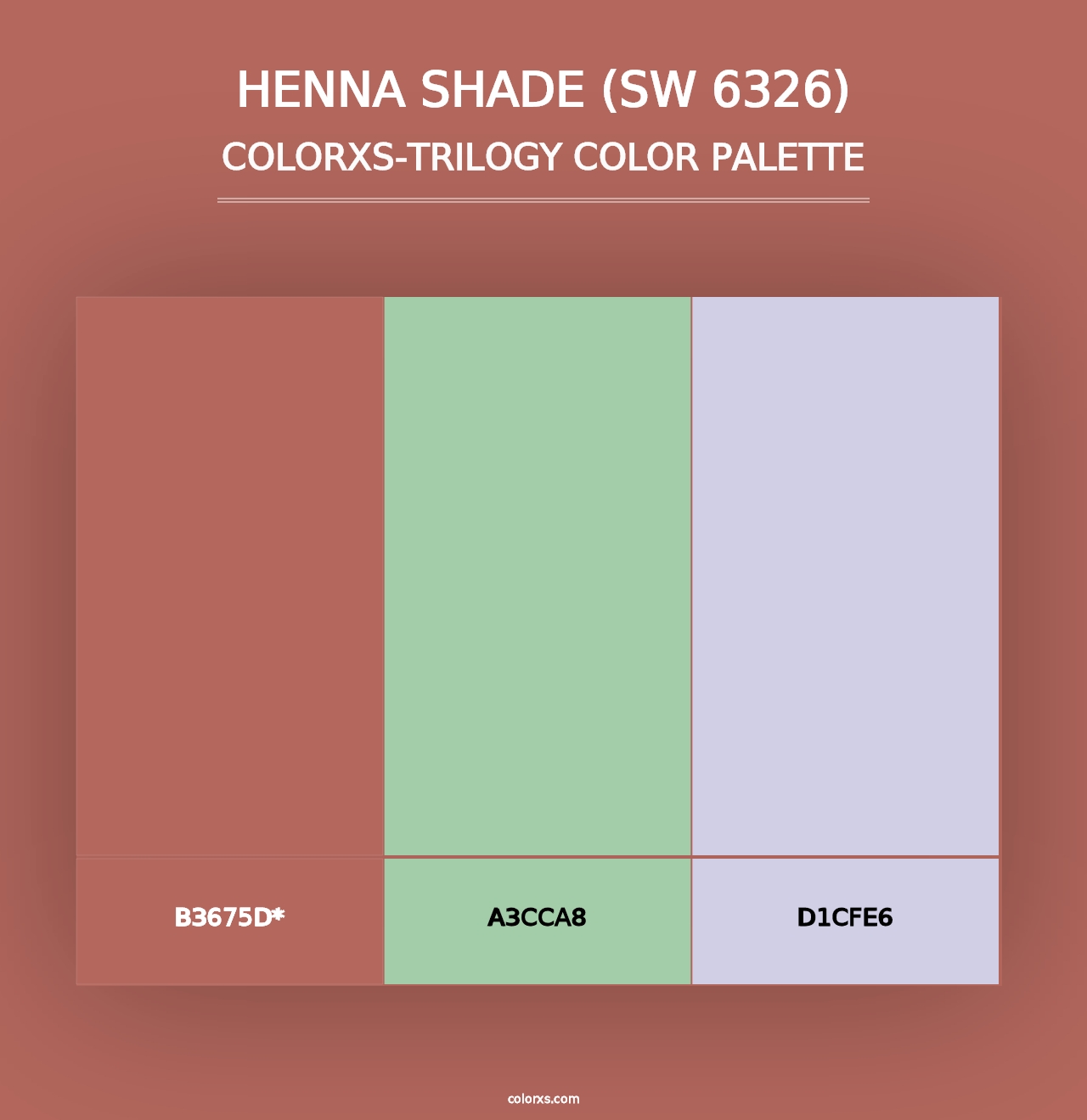 Henna Shade (SW 6326) - Colorxs Trilogy Palette