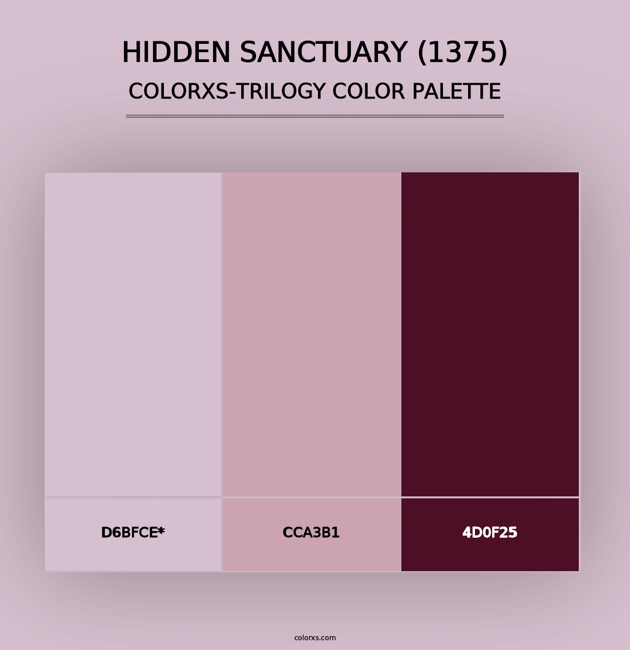 Hidden Sanctuary (1375) - Colorxs Trilogy Palette