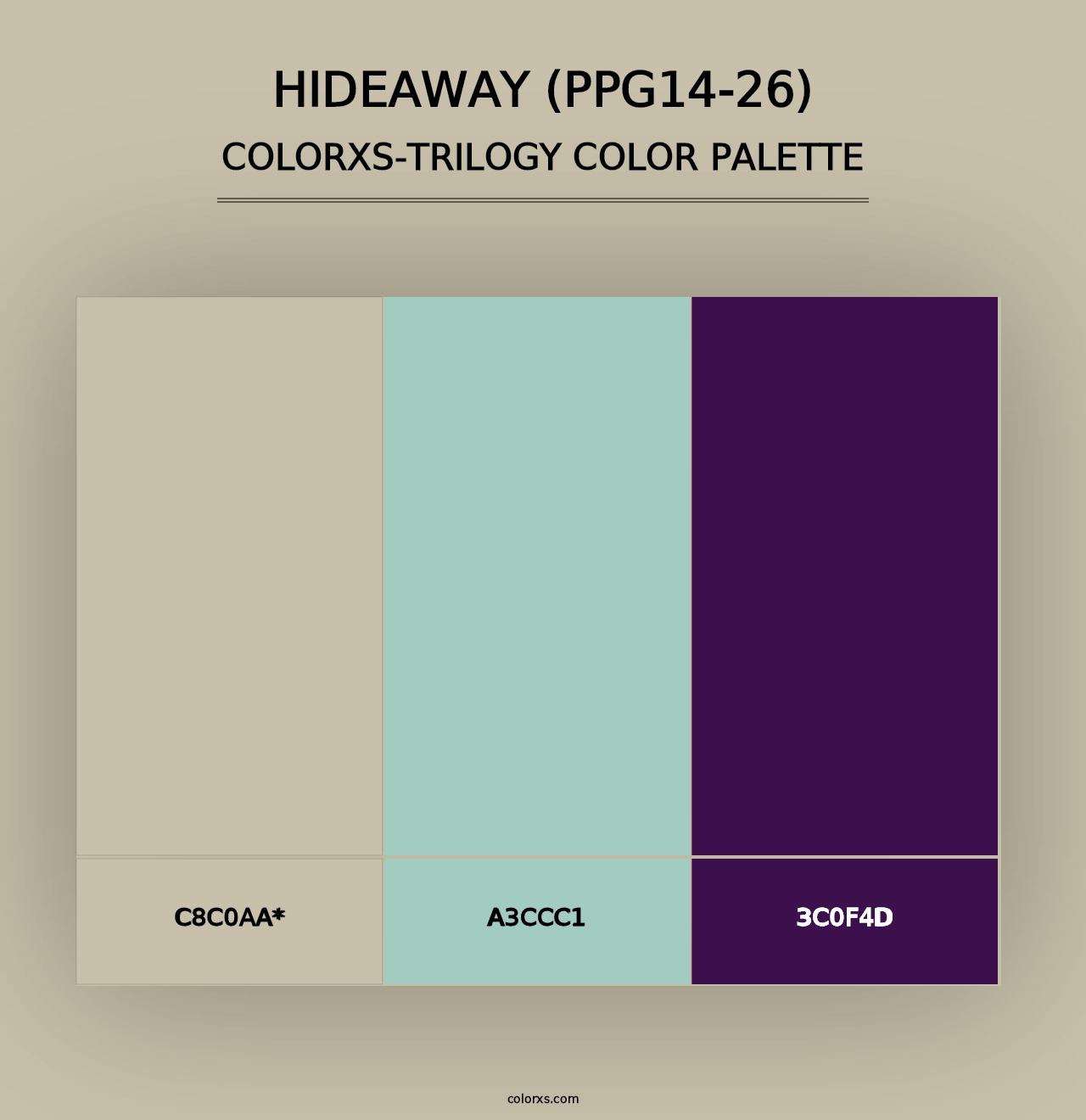 Hideaway (PPG14-26) - Colorxs Trilogy Palette