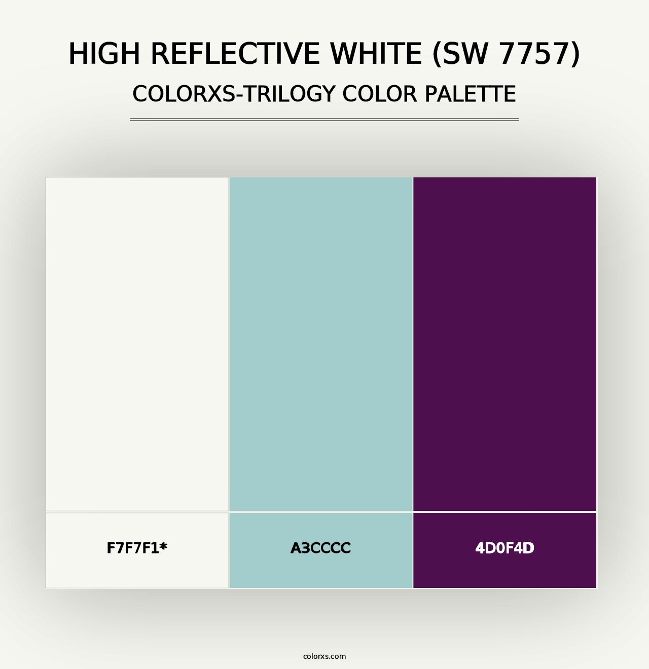 High Reflective White (SW 7757) - Colorxs Trilogy Palette