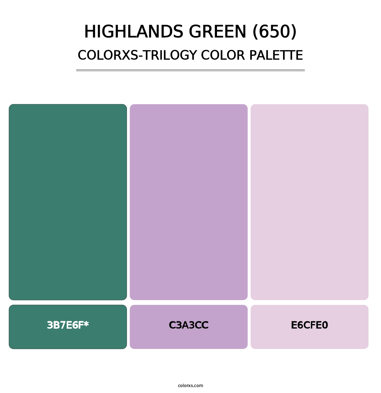 Highlands Green (650) - Colorxs Trilogy Palette