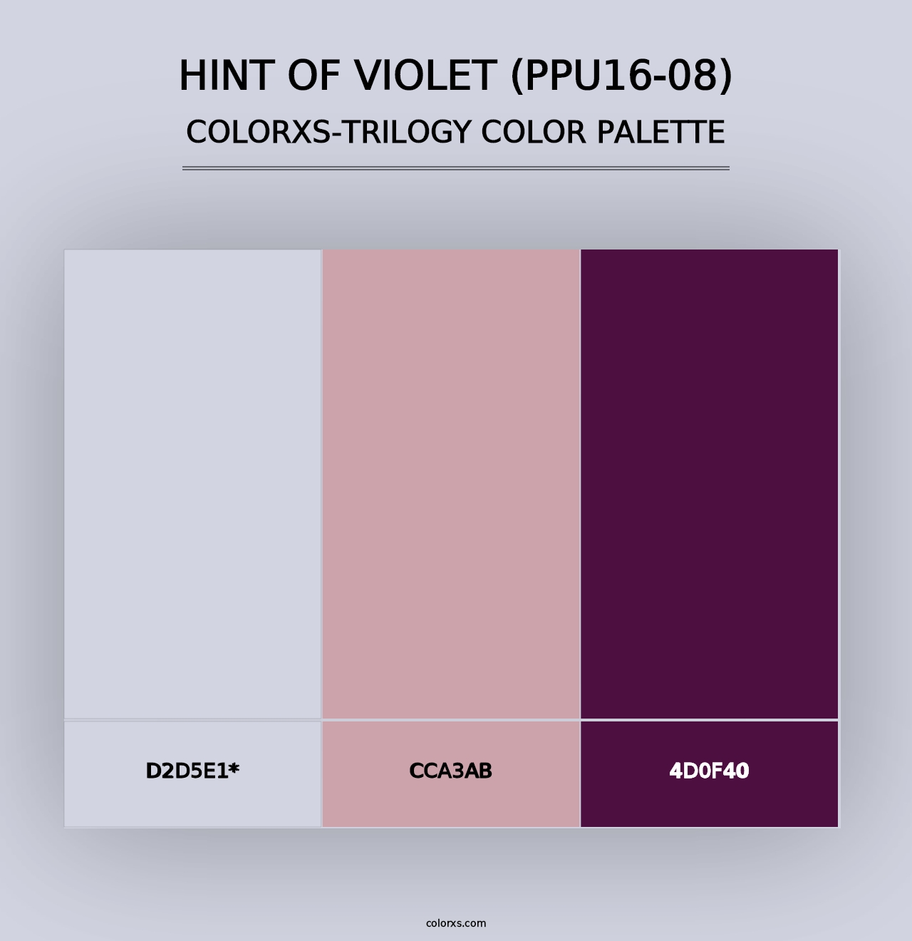 Hint Of Violet (PPU16-08) - Colorxs Trilogy Palette