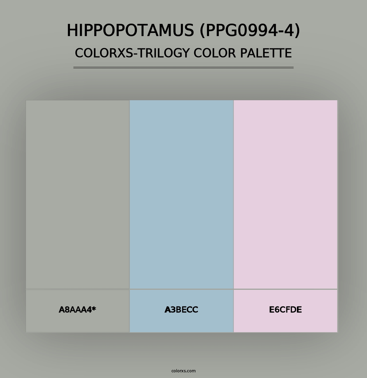 Hippopotamus (PPG0994-4) - Colorxs Trilogy Palette