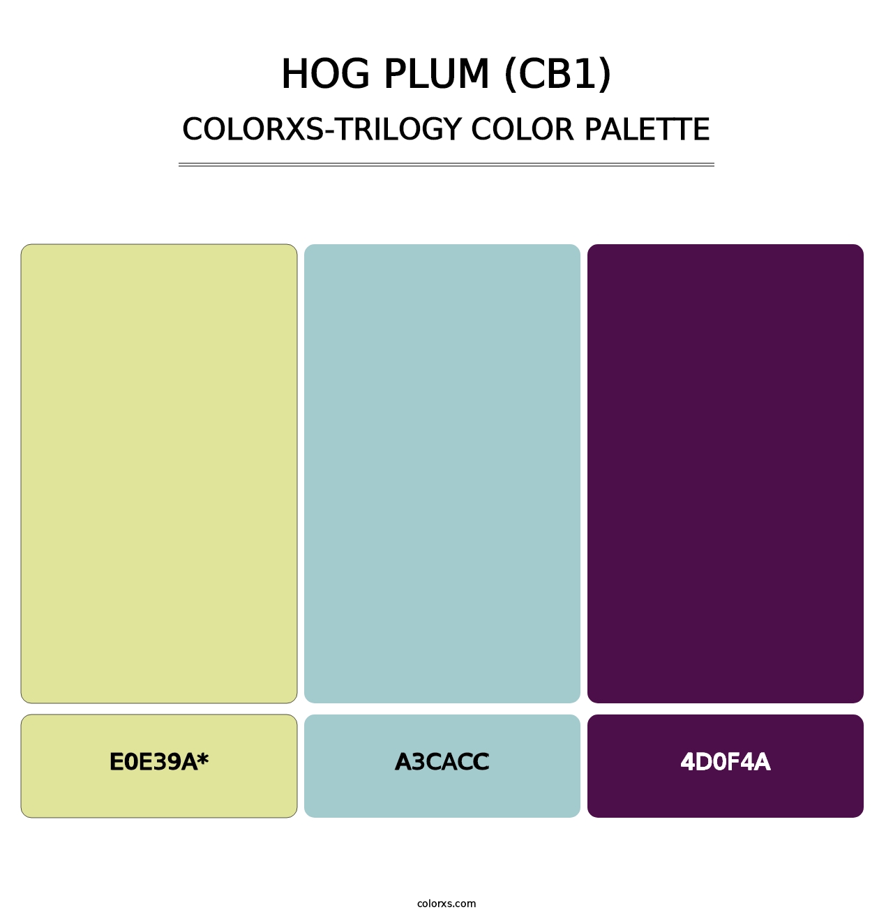 Hog Plum (CB1) - Colorxs Trilogy Palette