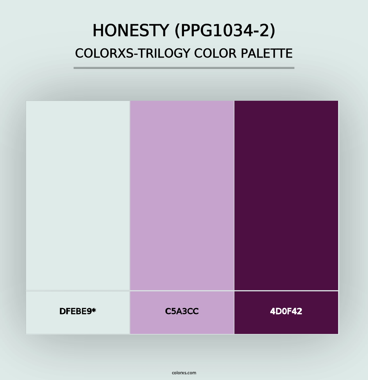 Honesty (PPG1034-2) - Colorxs Trilogy Palette