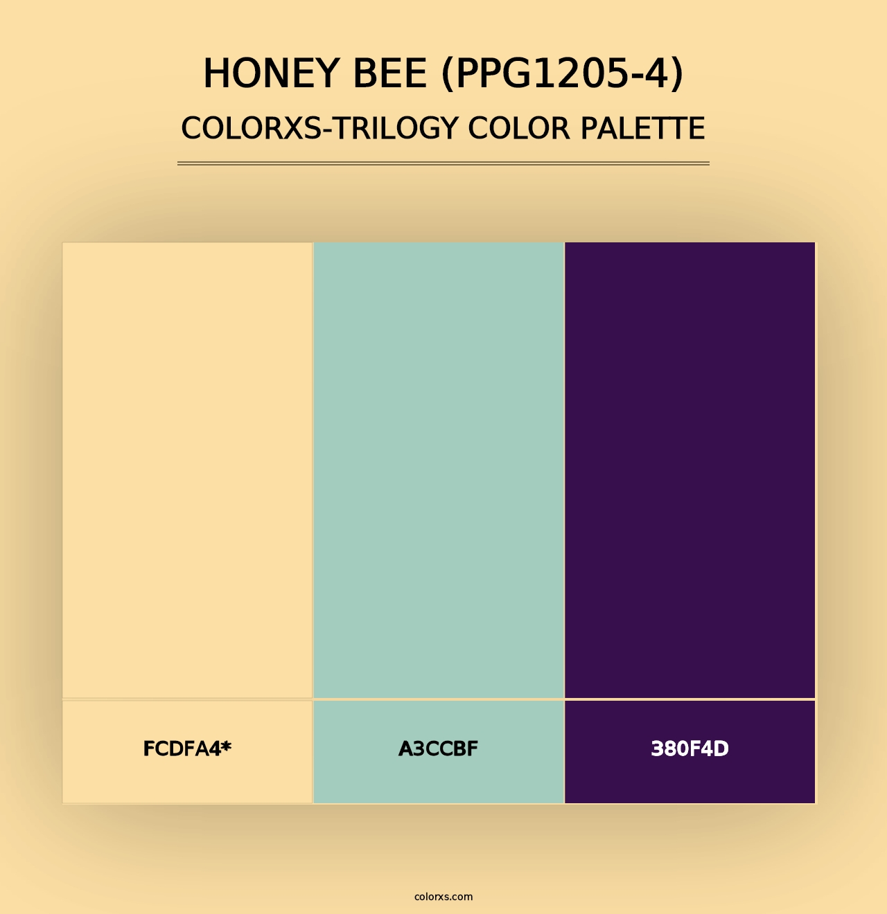 Honey Bee (PPG1205-4) - Colorxs Trilogy Palette