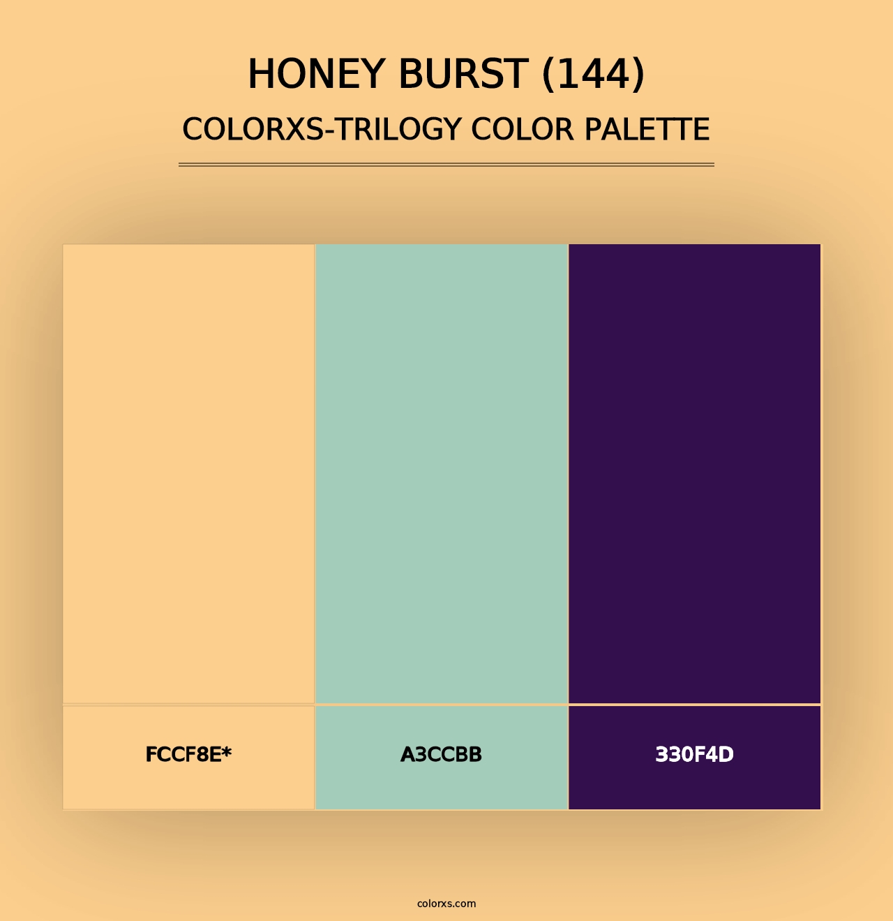 Honey Burst (144) - Colorxs Trilogy Palette