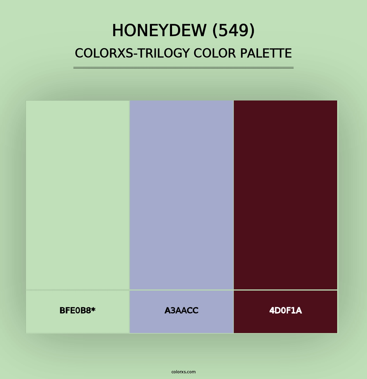 Honeydew (549) - Colorxs Trilogy Palette