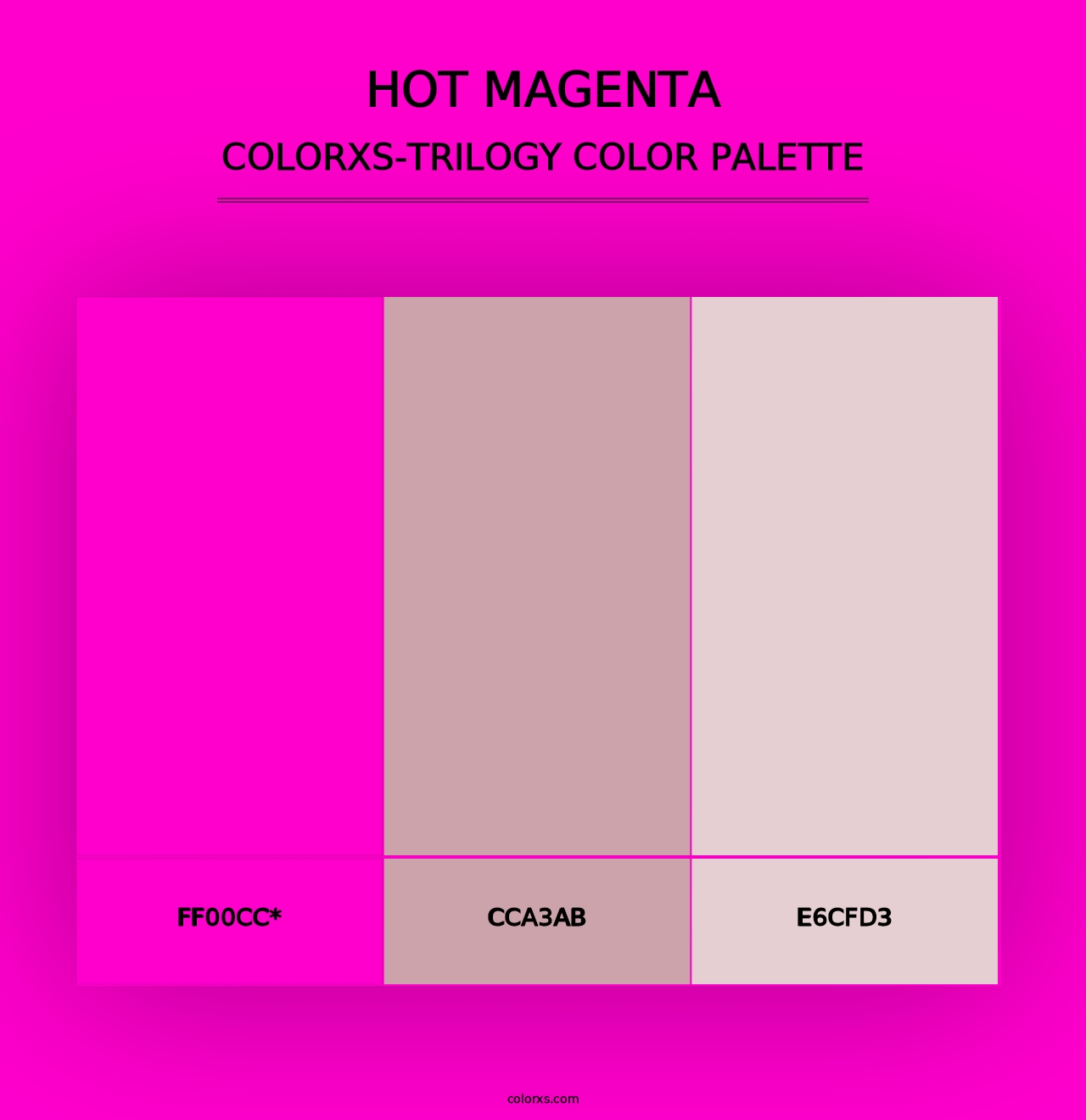 Hot Magenta - Colorxs Trilogy Palette