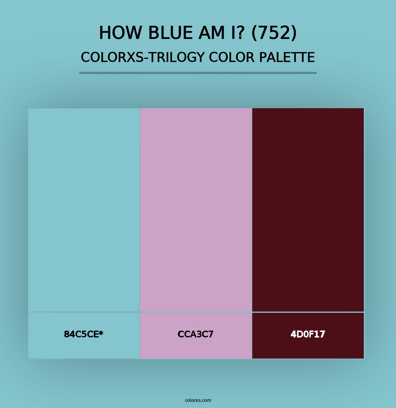 How Blue Am I? (752) - Colorxs Trilogy Palette