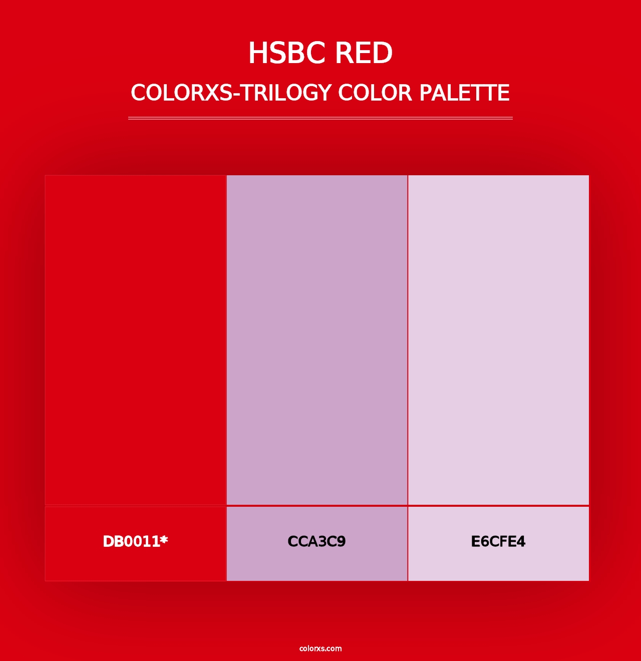 HSBC Red - Colorxs Trilogy Palette