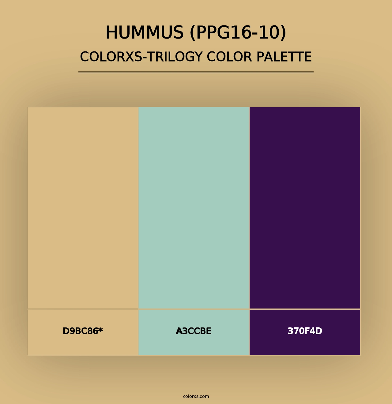 Hummus (PPG16-10) - Colorxs Trilogy Palette