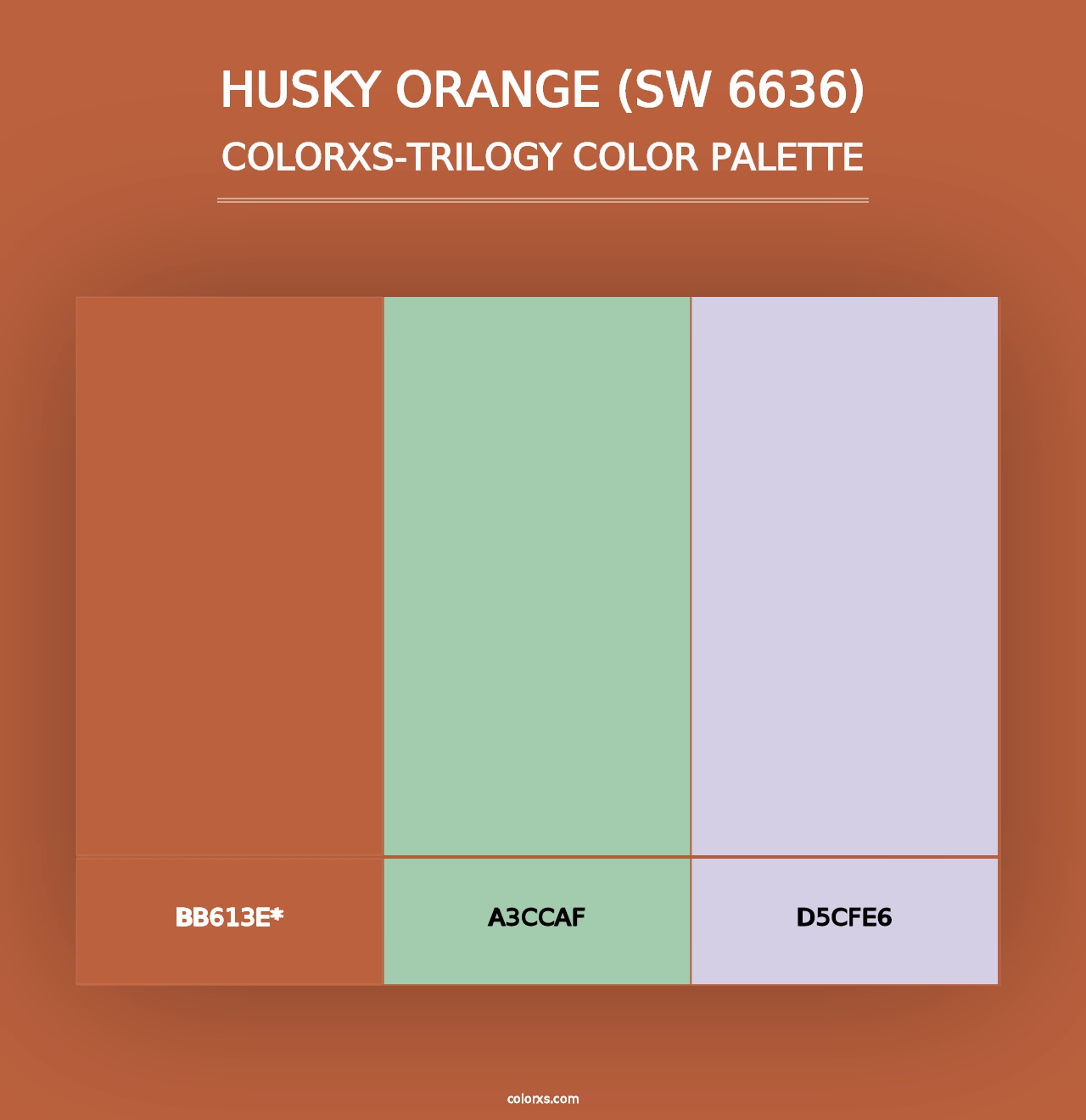 Husky Orange (SW 6636) - Colorxs Trilogy Palette