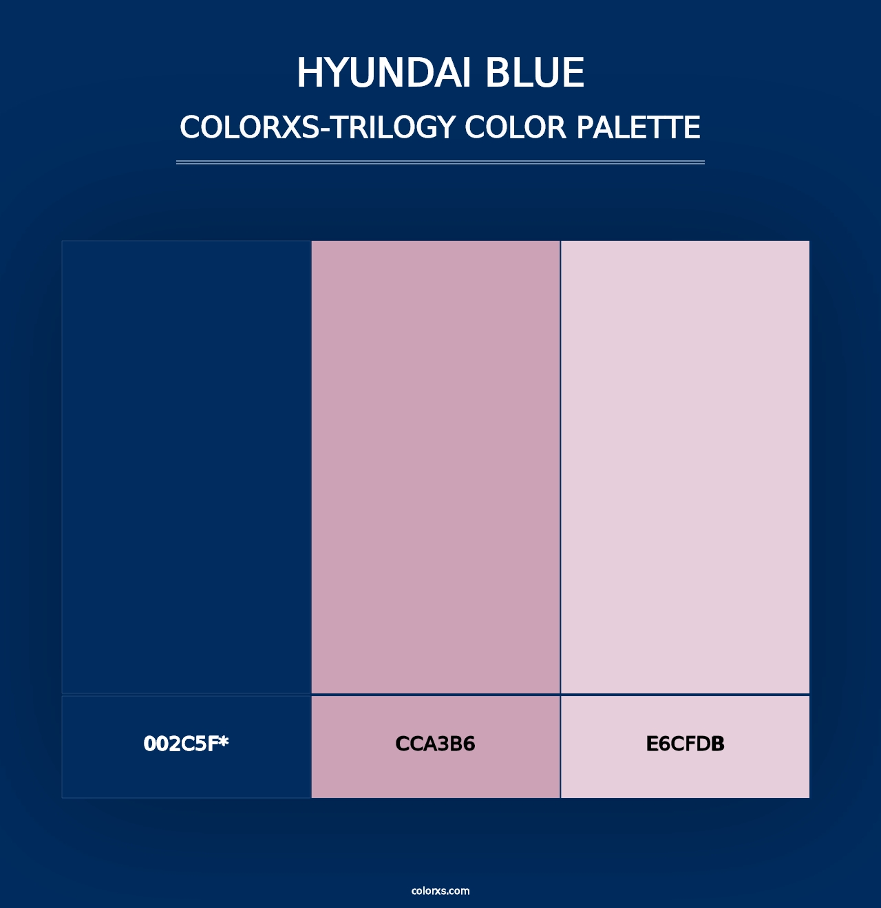 Hyundai Blue - Colorxs Trilogy Palette