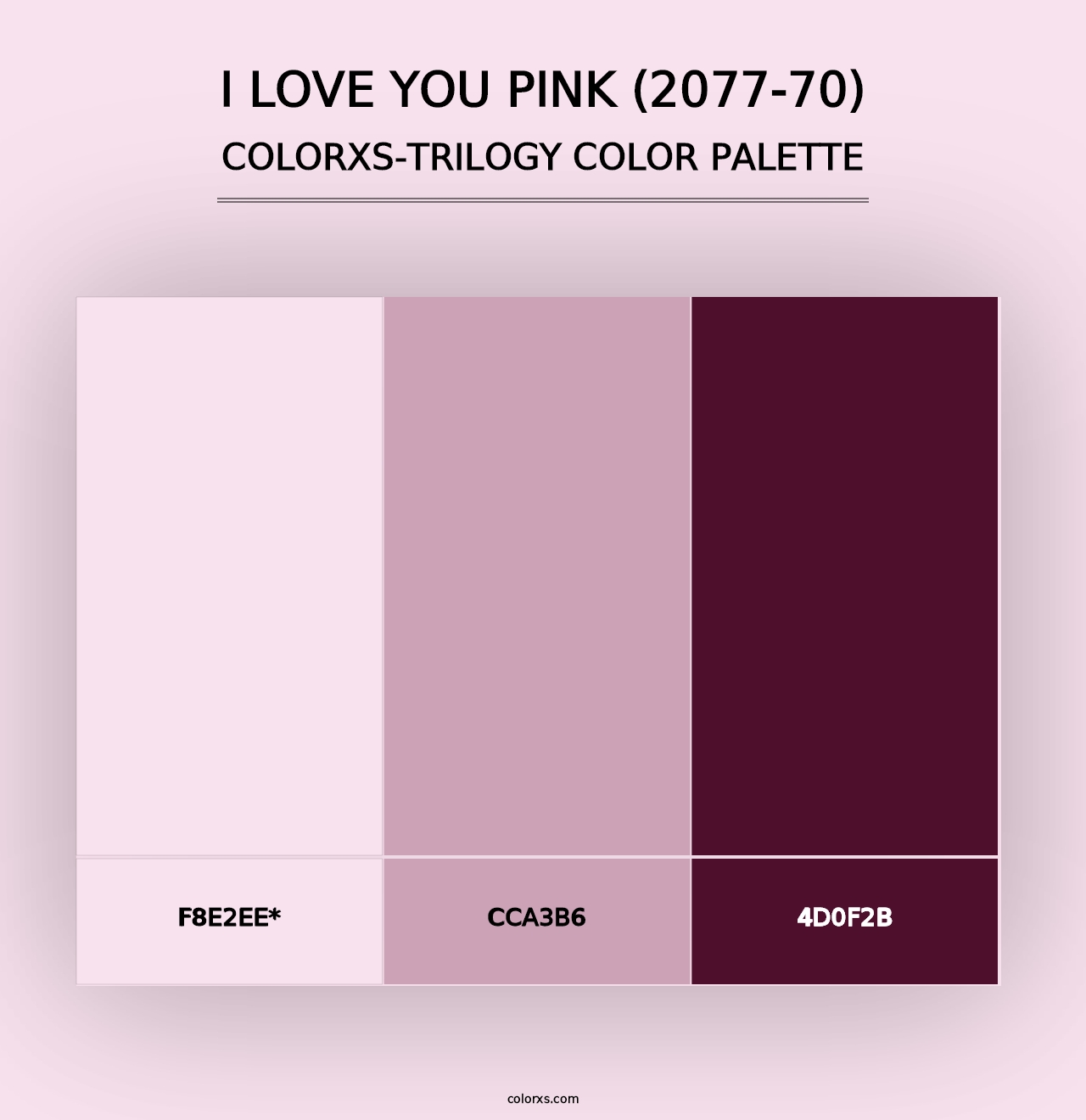 I Love You Pink (2077-70) - Colorxs Trilogy Palette