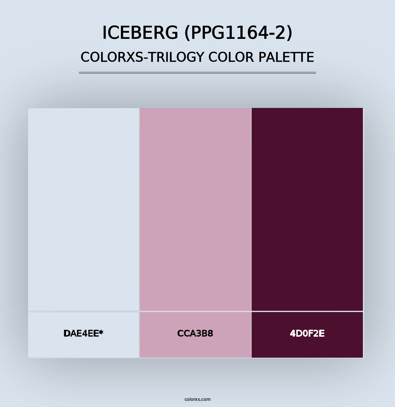 Iceberg (PPG1164-2) - Colorxs Trilogy Palette