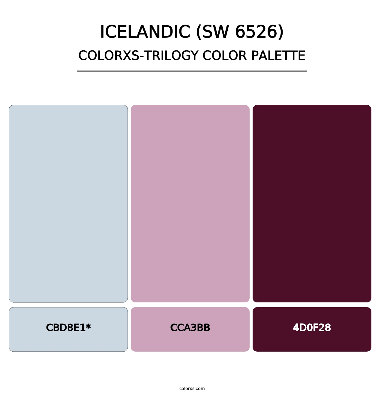 Icelandic (SW 6526) - Colorxs Trilogy Palette