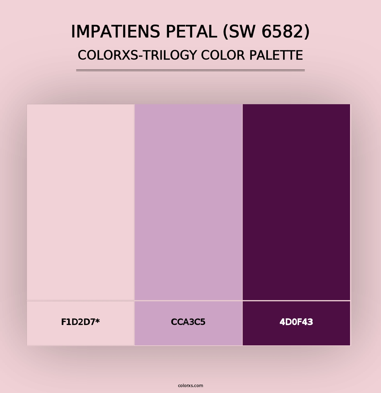 Impatiens Petal (SW 6582) - Colorxs Trilogy Palette