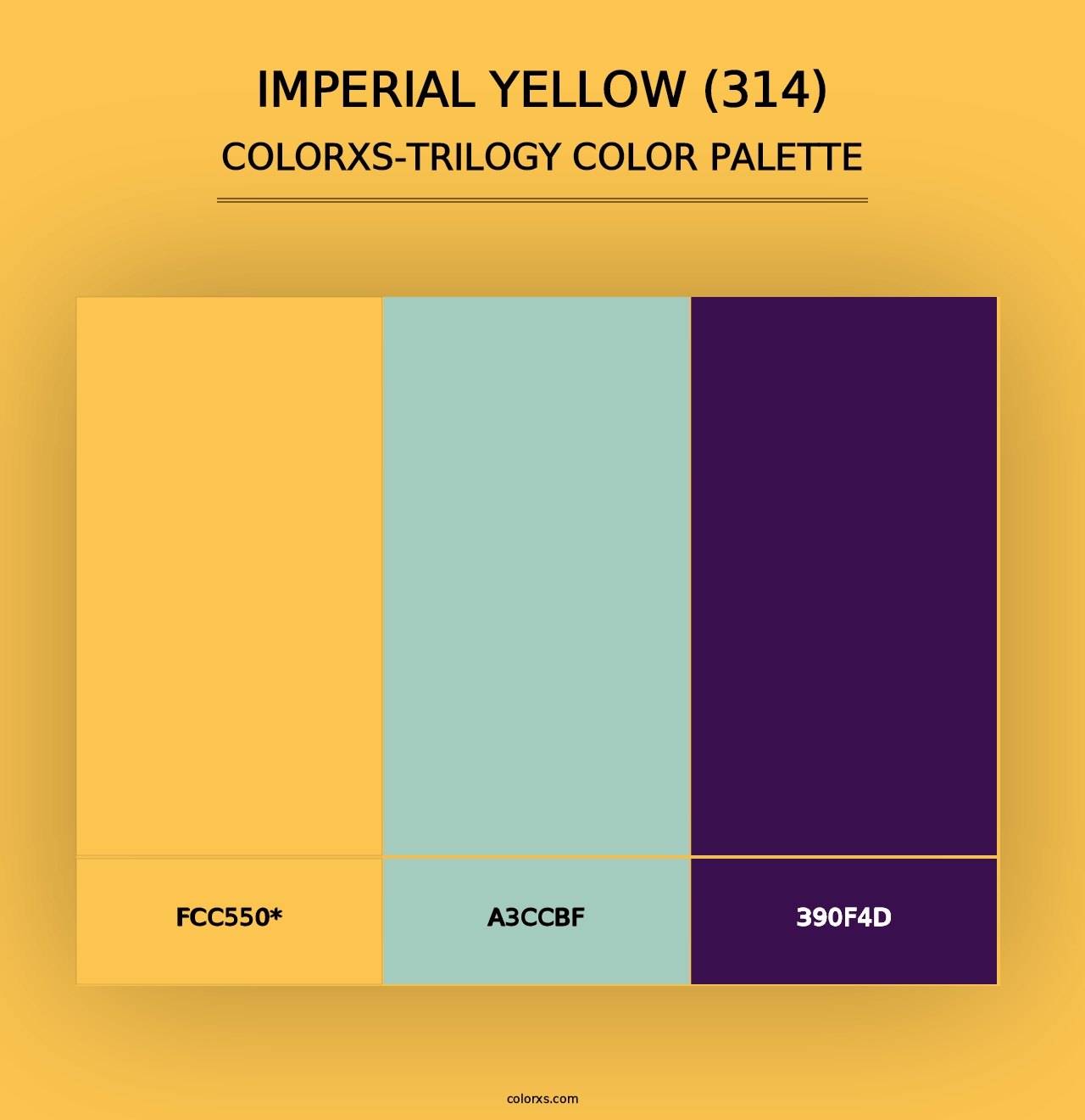 Imperial Yellow (314) - Colorxs Trilogy Palette