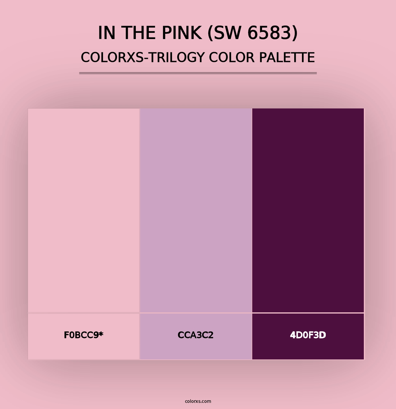 In the Pink (SW 6583) - Colorxs Trilogy Palette