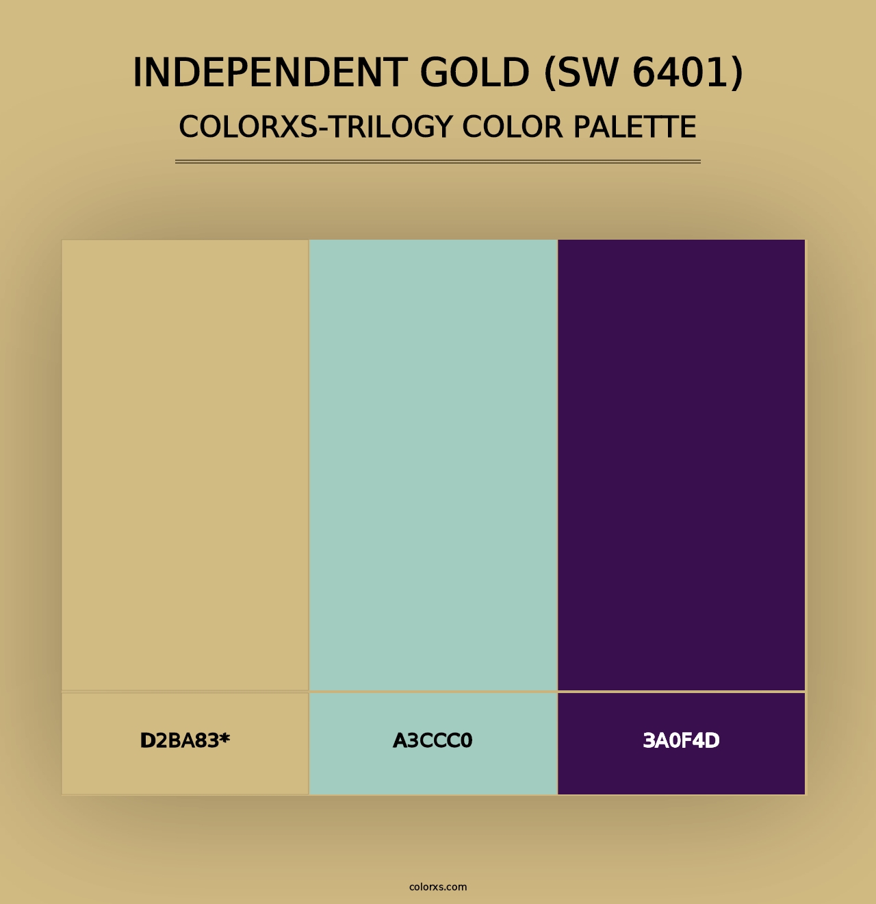 Independent Gold (SW 6401) - Colorxs Trilogy Palette