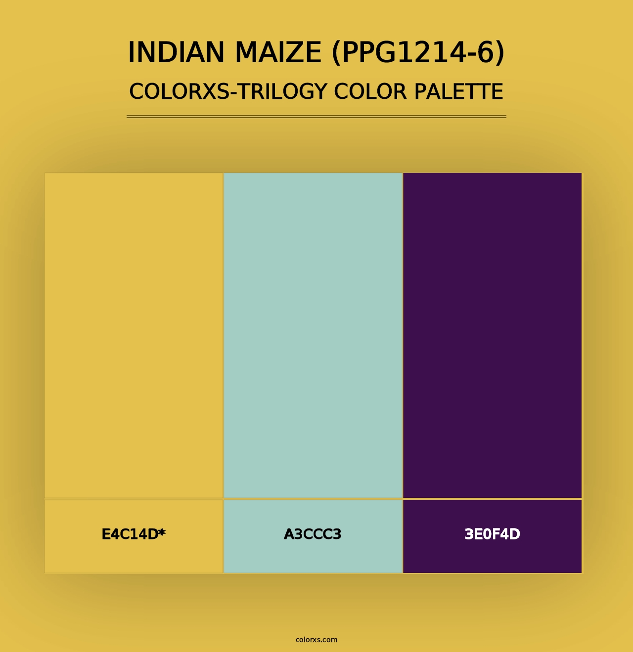 Indian Maize (PPG1214-6) - Colorxs Trilogy Palette