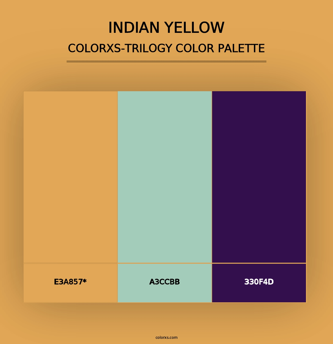 Indian Yellow - Colorxs Trilogy Palette