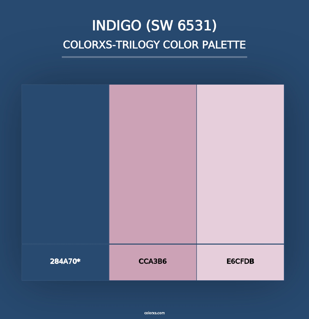 Indigo (SW 6531) - Colorxs Trilogy Palette