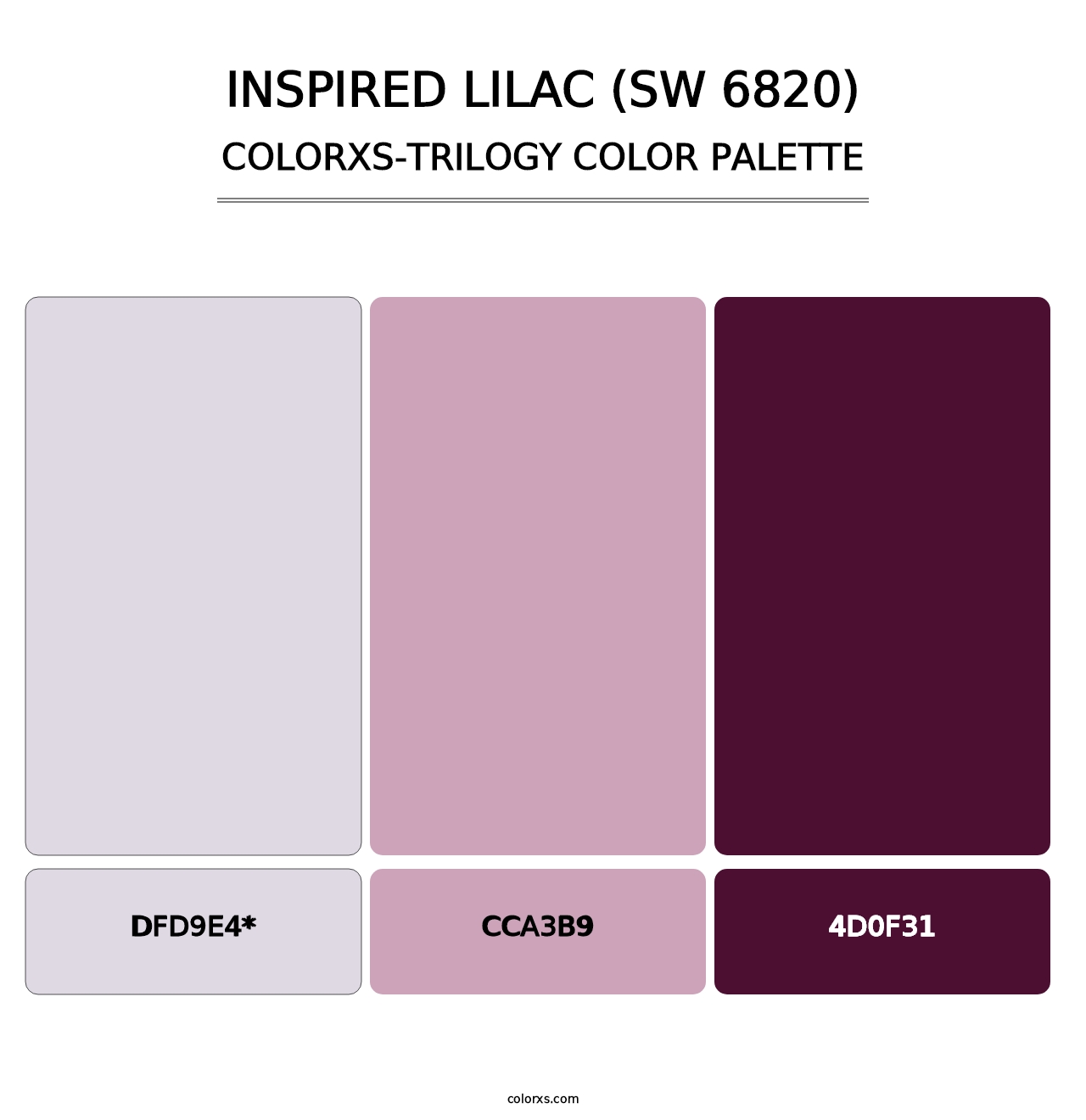 Inspired Lilac (SW 6820) - Colorxs Trilogy Palette