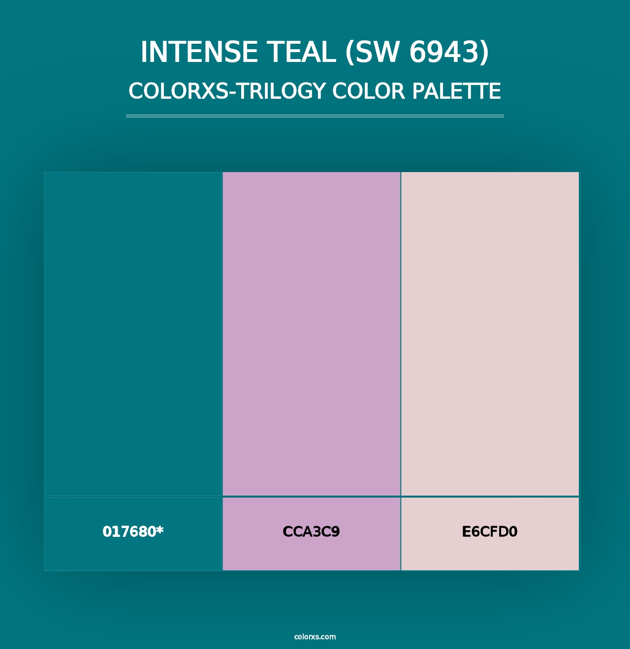 Intense Teal (SW 6943) - Colorxs Trilogy Palette