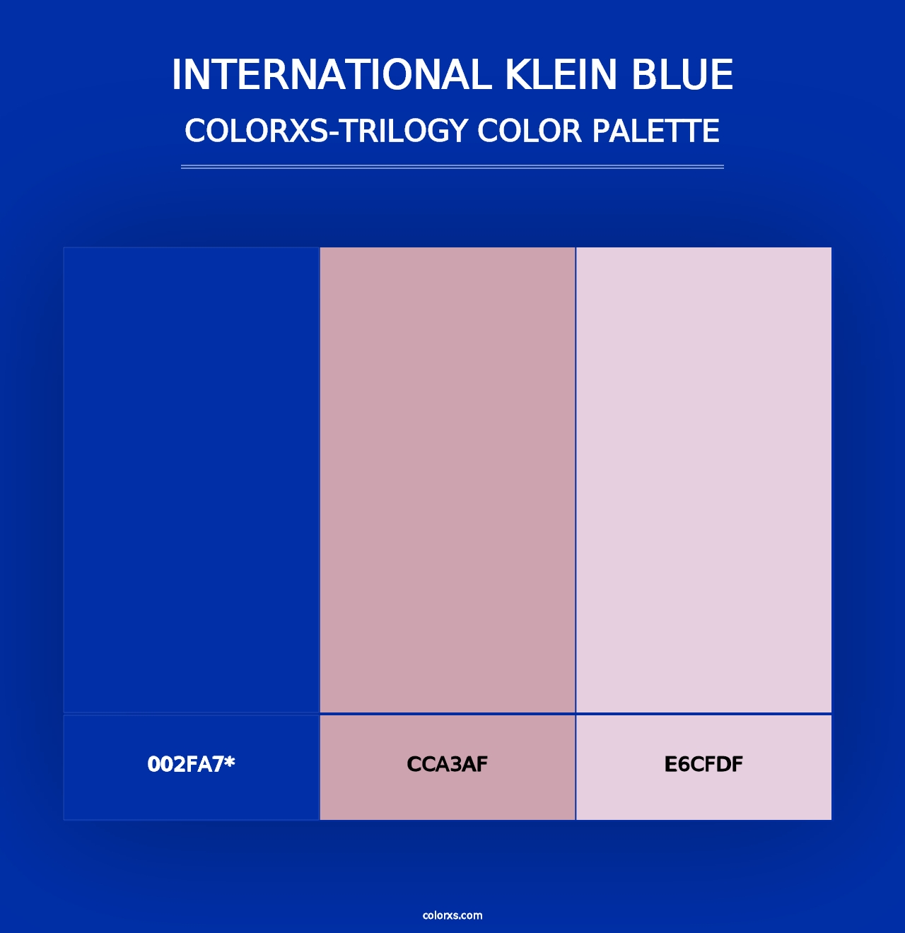 International Klein Blue - Colorxs Trilogy Palette