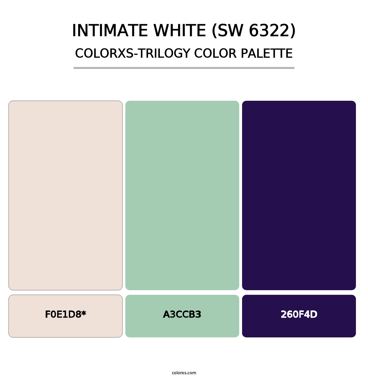 Intimate White (SW 6322) - Colorxs Trilogy Palette