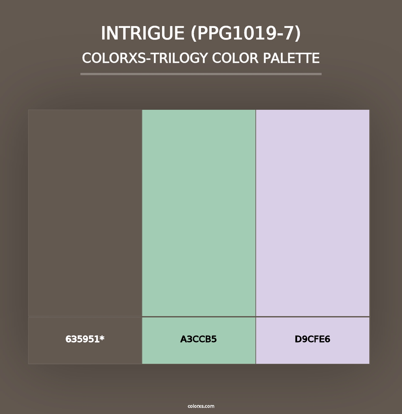 Intrigue (PPG1019-7) - Colorxs Trilogy Palette