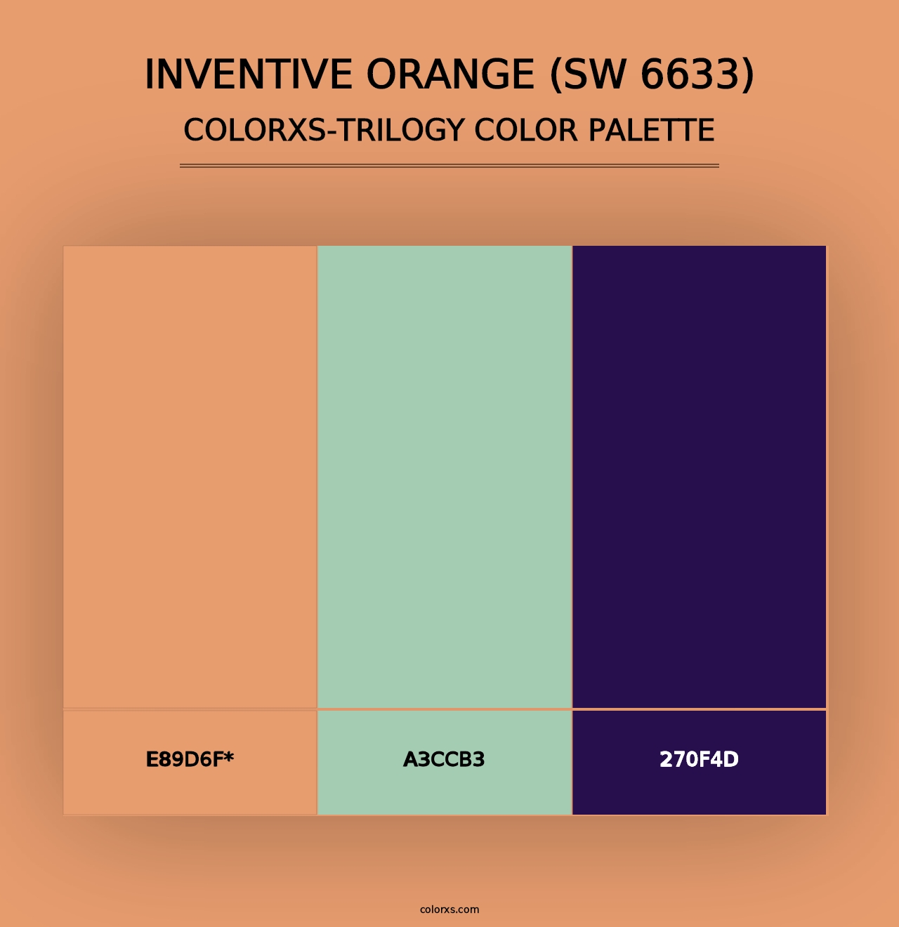 Inventive Orange (SW 6633) - Colorxs Trilogy Palette