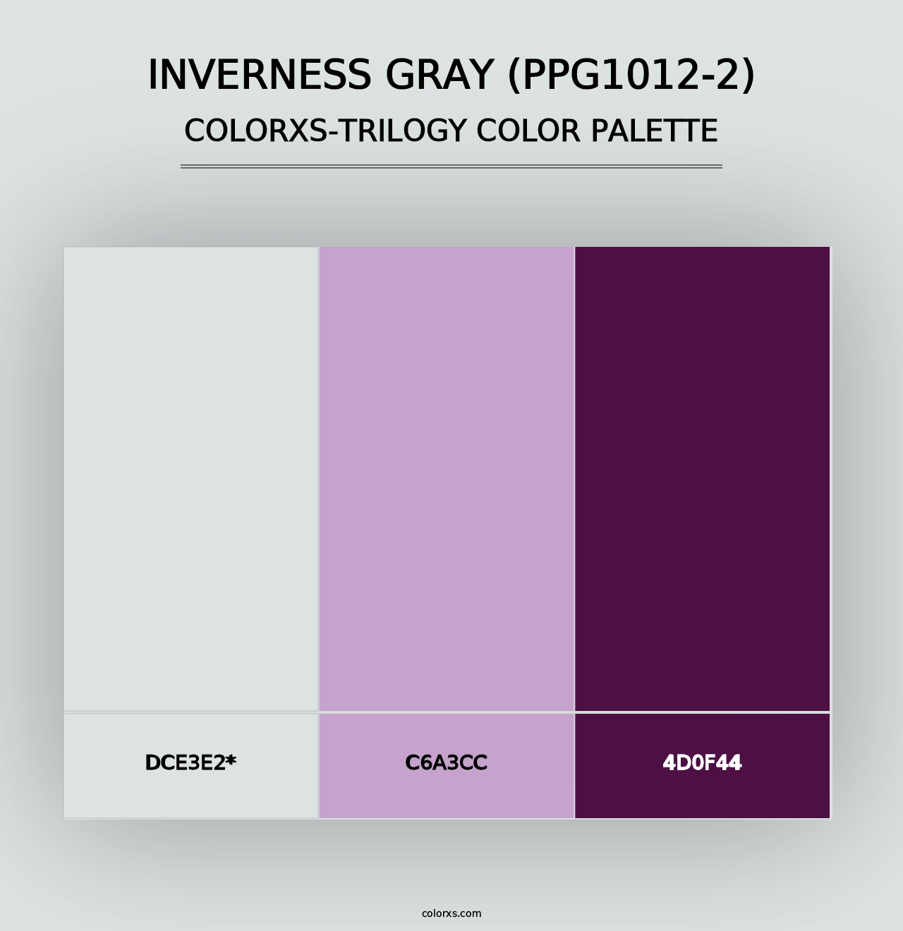 Inverness Gray (PPG1012-2) - Colorxs Trilogy Palette