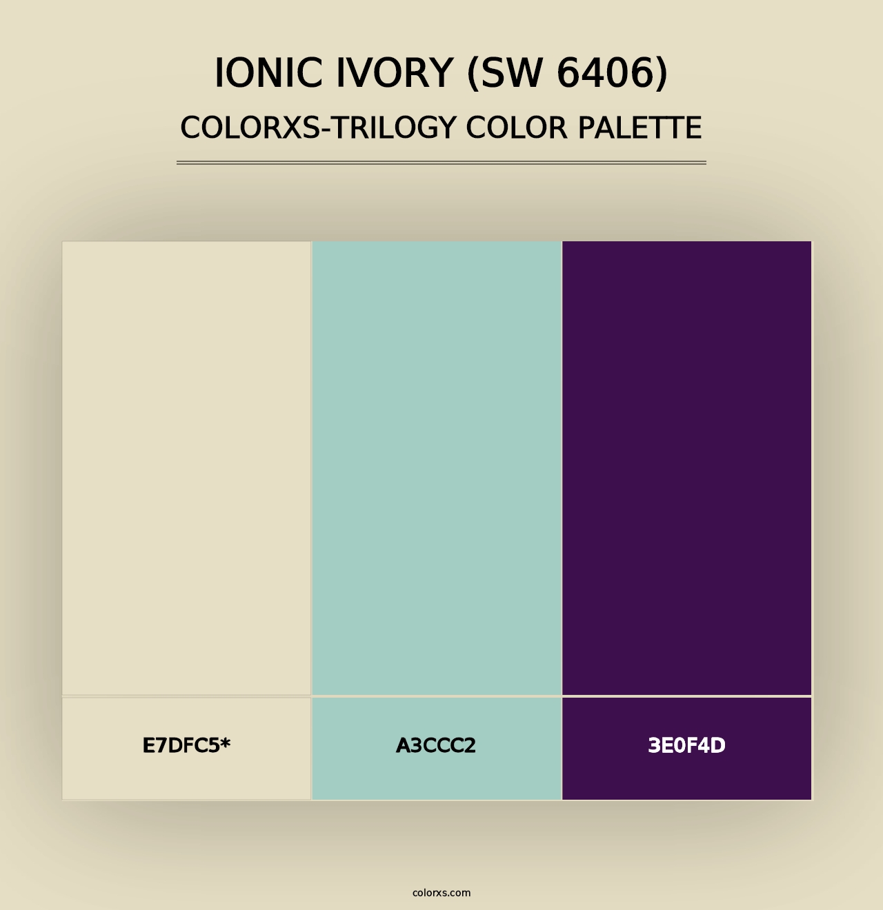 Ionic Ivory (SW 6406) - Colorxs Trilogy Palette