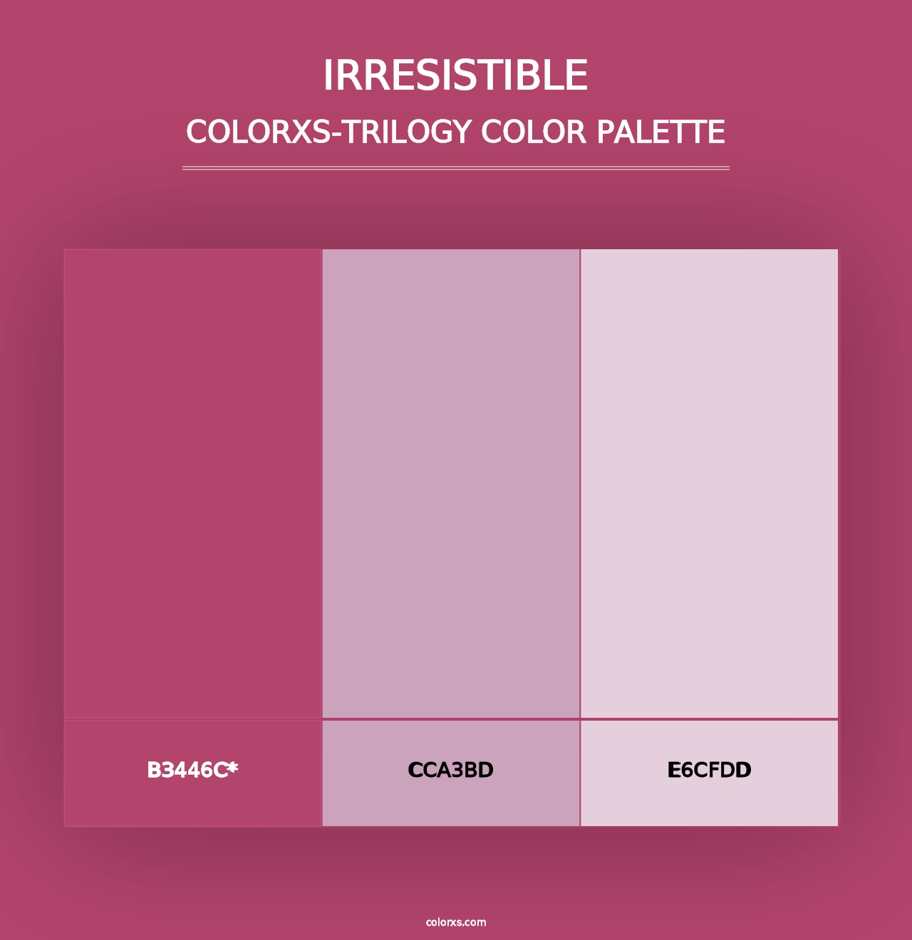 Irresistible - Colorxs Trilogy Palette