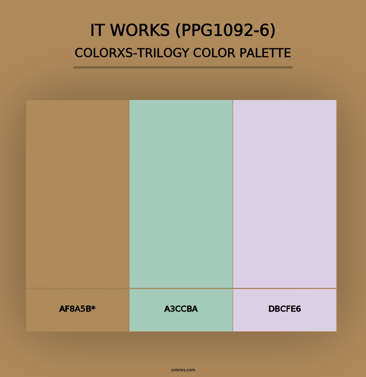 It Works (PPG1092-6) - Colorxs Trilogy Palette