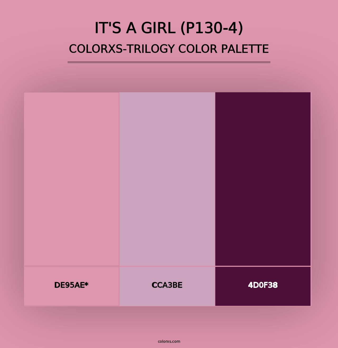 It'S A Girl (P130-4) - Colorxs Trilogy Palette