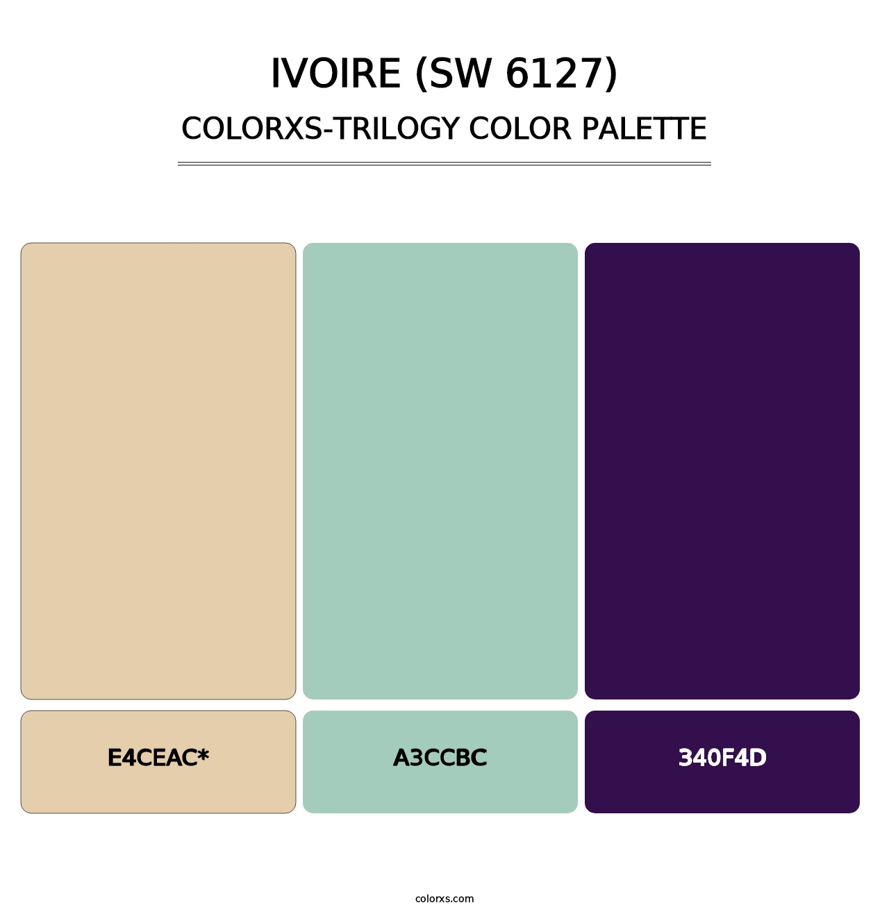 Ivoire (SW 6127) - Colorxs Trilogy Palette