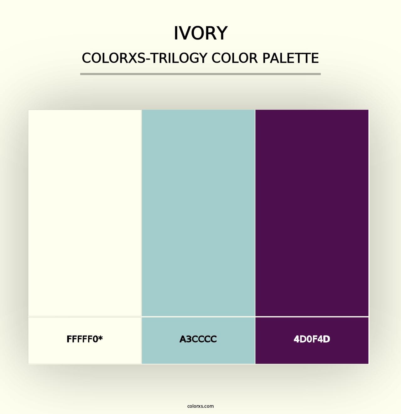 Ivory - Colorxs Trilogy Palette