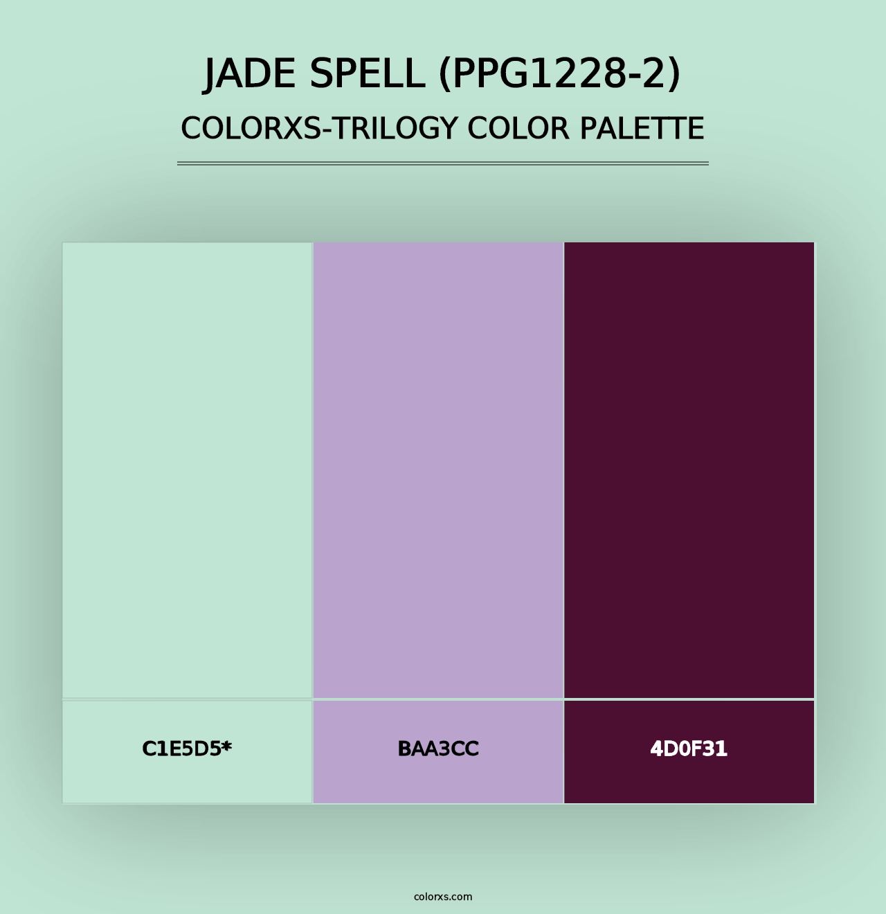 Jade Spell (PPG1228-2) - Colorxs Trilogy Palette