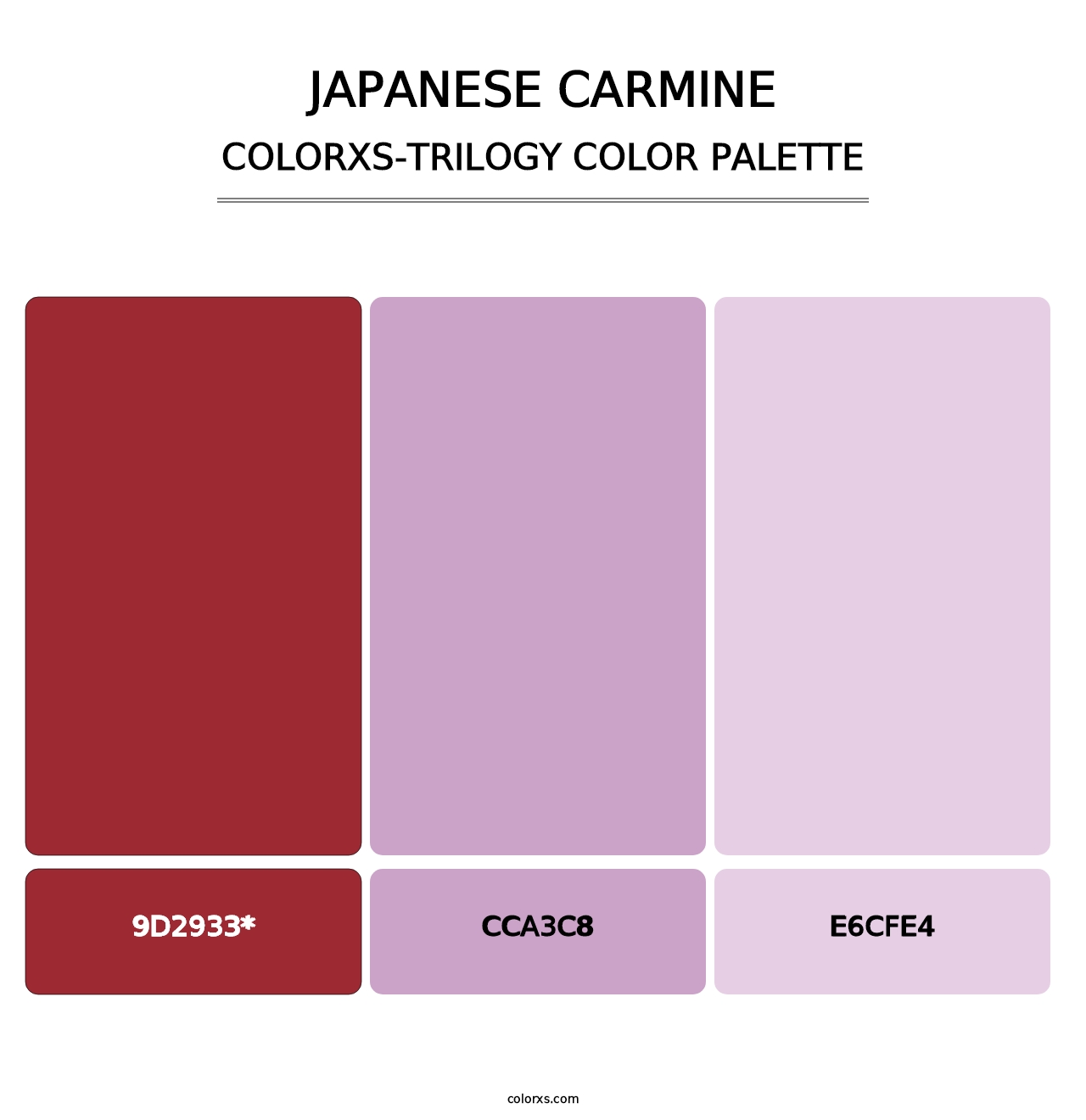 Japanese Carmine - Colorxs Trilogy Palette