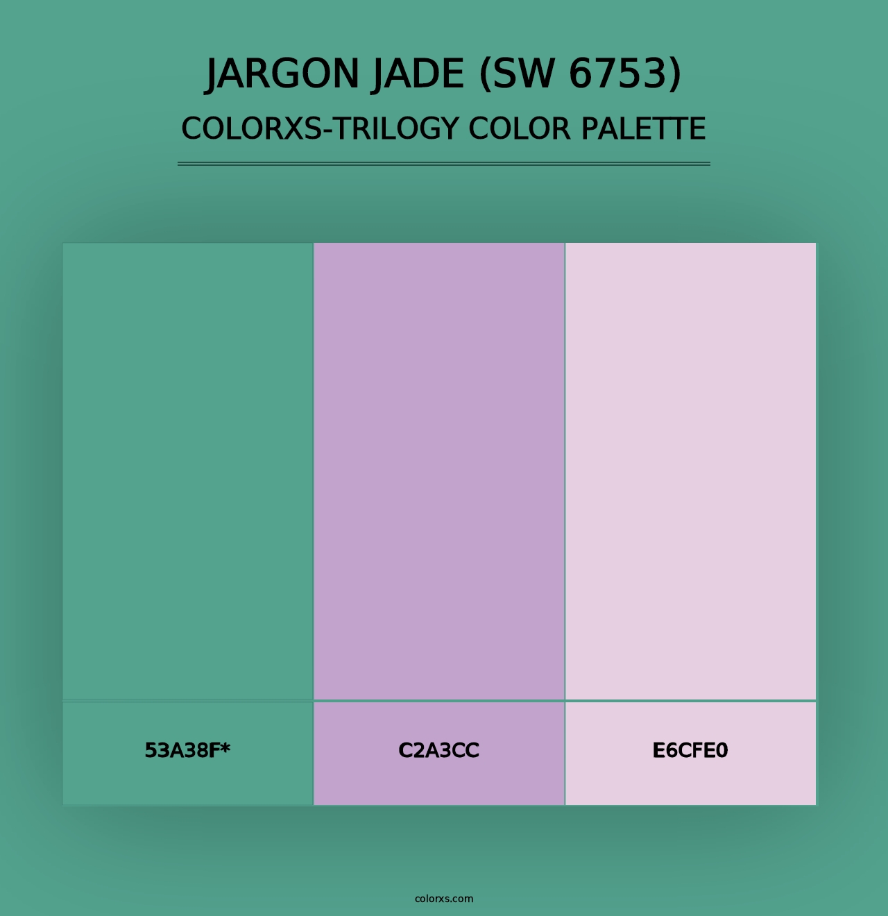 Jargon Jade (SW 6753) - Colorxs Trilogy Palette