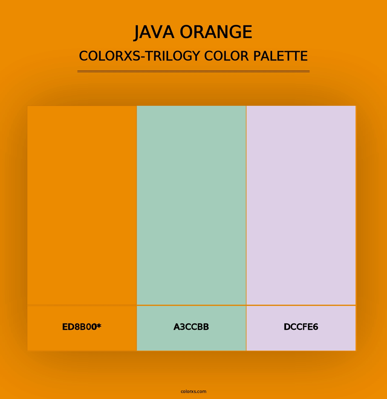 Java Orange - Colorxs Trilogy Palette