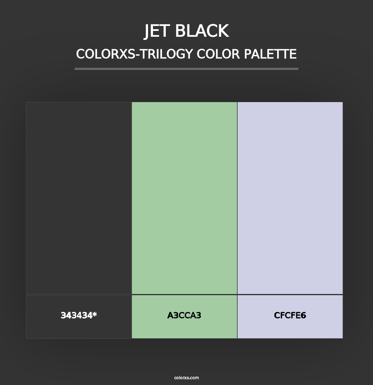 Jet Black - Colorxs Trilogy Palette