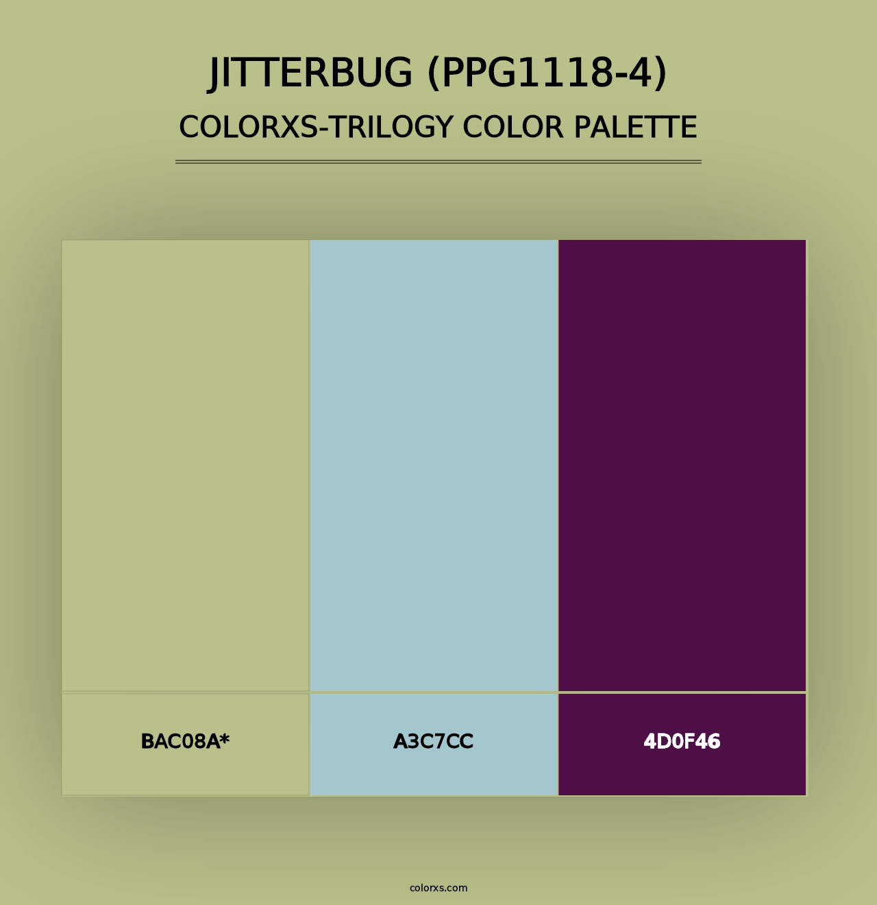 Jitterbug (PPG1118-4) - Colorxs Trilogy Palette