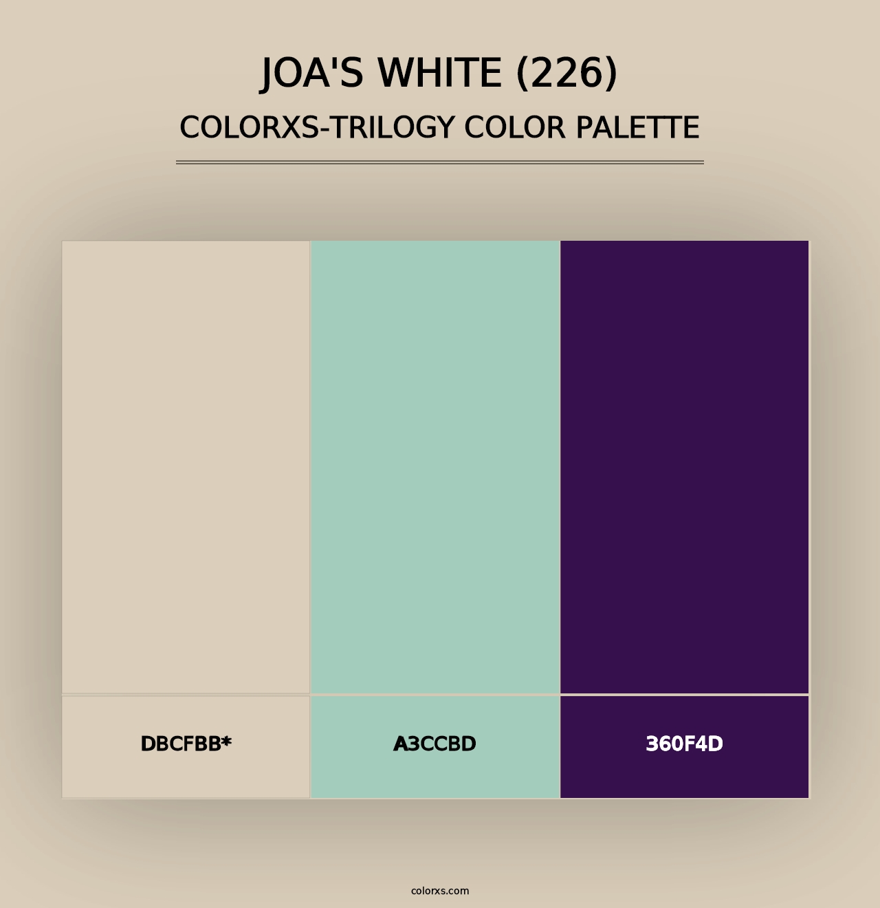 Joa's White (226) - Colorxs Trilogy Palette