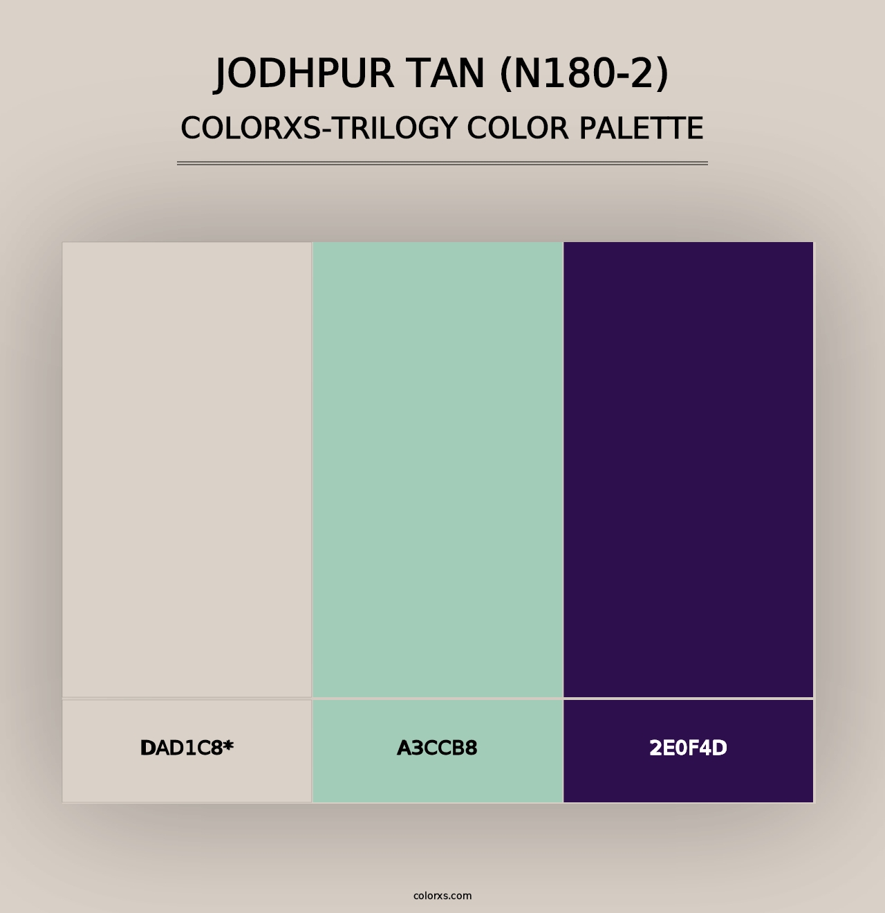 Jodhpur Tan (N180-2) - Colorxs Trilogy Palette