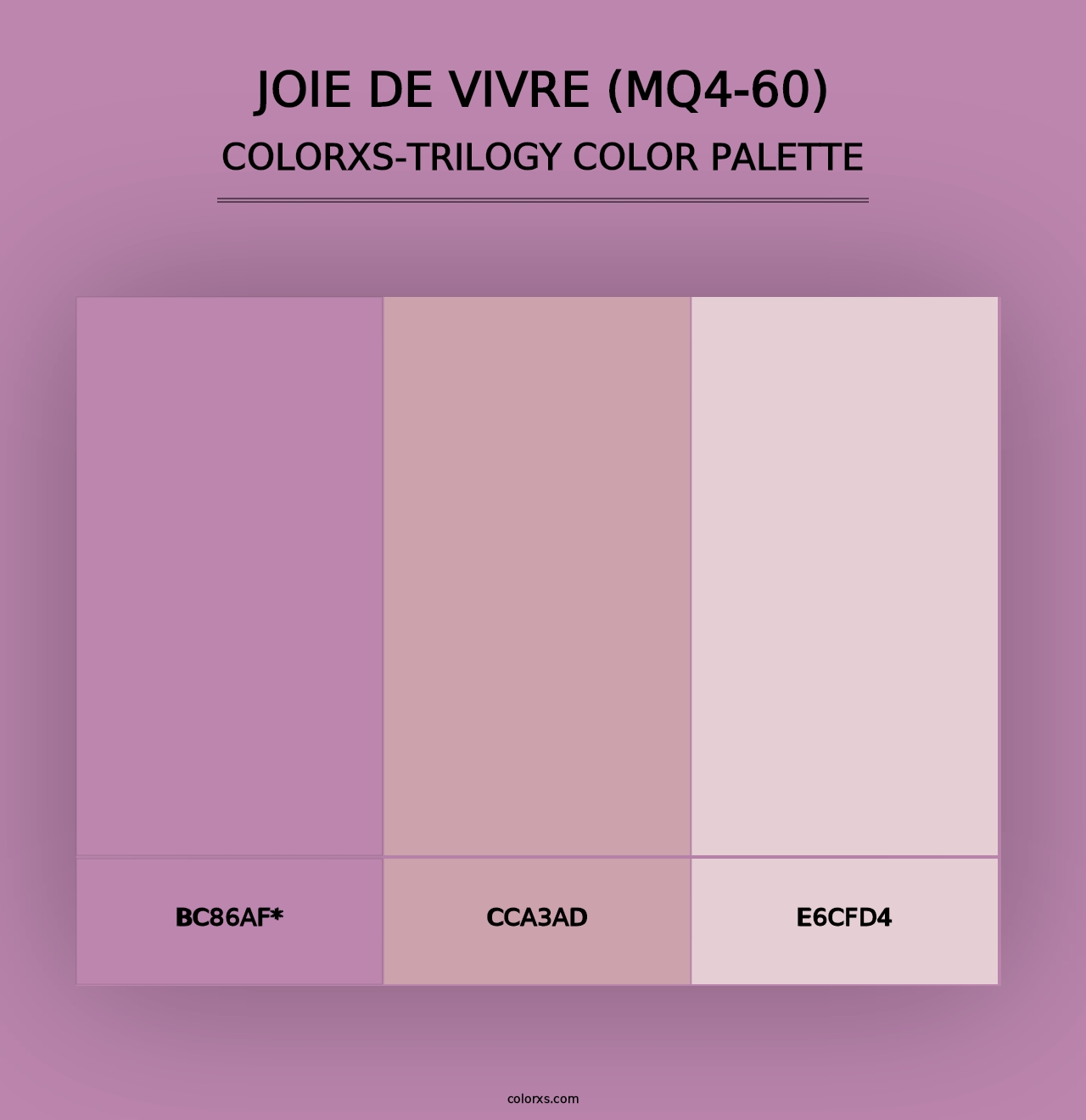 Joie De Vivre (MQ4-60) - Colorxs Trilogy Palette